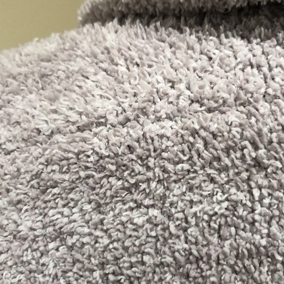 Barefoot Dreams Cozychic Knit Robe Size 1 Small Medium Gray Cream Marl Knit - Picture 6 of 13